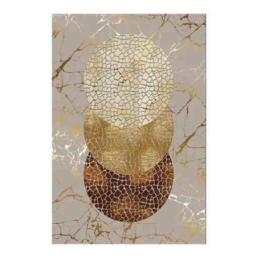 فرشینه مدرن طلایی مخمل هازان تُرک کد h267 (پس کرایه) فرشینه مدرن طلایی مخمل هازان تُرک کد h267 (پس کرایه) - Image 3