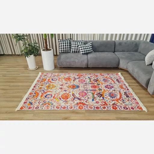 فرش ماشینی چاپی | فرشینه هازان ترک طرح ابریشمی سنتی 093 (پس کرایه) فرش ماشینی چاپی | فرشینه هازان ترک طرح ابریشمی سنتی 093 (پس کرایه) - Image 10