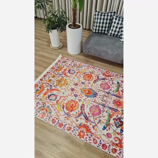 فرش ماشینی چاپی | فرشینه هازان ترک طرح ابریشمی سنتی 093 (پس کرایه) فرش ماشینی چاپی | فرشینه هازان ترک طرح ابریشمی سنتی 093 (پس کرایه) - Image 11