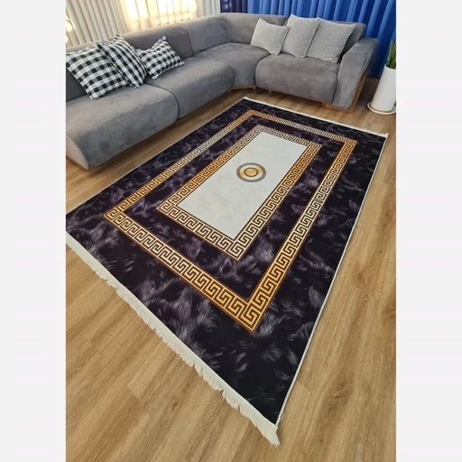 فرش ماشینی چاپی | فرشینه هازان ترک طرح مدرن ورساچه کد h254 (پس کرایه) فرش ماشینی چاپی | فرشینه هازان ترک طرح مدرن ورساچه کد h254 (پس کرایه) - Image 2