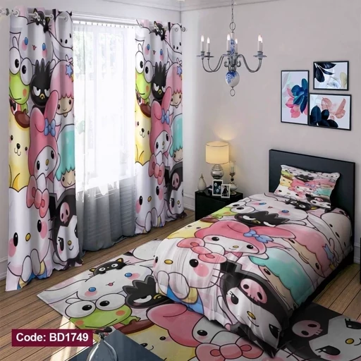 ست فانتزی روتختی چاپی دخترانه طرح کرومی کد bd1749 (پس کرایه) ست فانتزی روتختی چاپی دخترانه طرح کرومی کد bd1749 (پس کرایه)