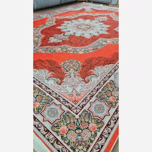 فرش ماشینی چاپی | فرشینه مخمل طرح سنتی قرمز 099 (پس کرایه) فرش ماشینی چاپی | فرشینه مخمل طرح سنتی قرمز 099 (پس کرایه) - Image 7