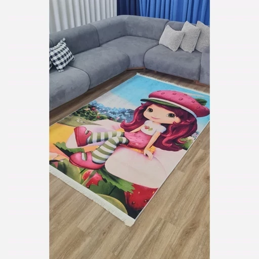 فرشینه کودک مخمل دختر توت فرنگی (پس کرایه) فرشینه کودک مخمل دختر توت فرنگی (پس کرایه) - Image 6