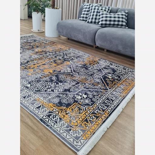 فرش ماشینی چاپی | فرشینه هازان ترک طرح طوسی وینتیج (پس کرایه) فرش ماشینی چاپی | فرشینه هازان ترک طرح طوسی وینتیج (پس کرایه) - Image 5