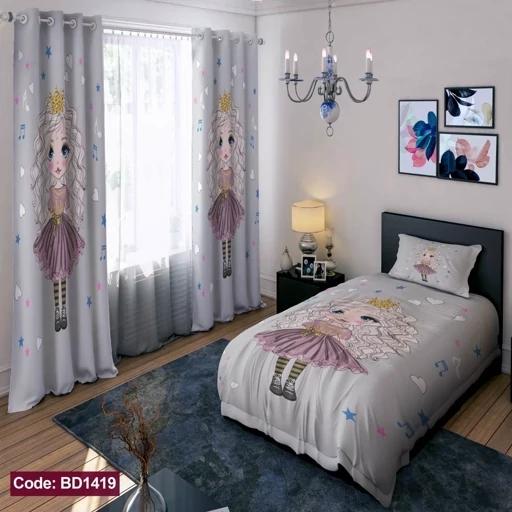 ست فانتزی رو تختی چاپی دخترانه موفرفری کد bd1419 (پس کرایه) ست فانتزی رو تختی چاپی دخترانه موفرفری کد bd1419 (پس کرایه)