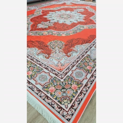 فرش ماشینی چاپی | فرشینه مخمل طرح سنتی قرمز 099 (پس کرایه) فرش ماشینی چاپی | فرشینه مخمل طرح سنتی قرمز 099 (پس کرایه) - Image 6