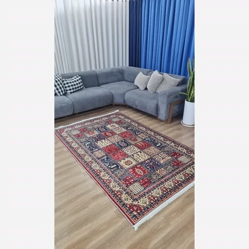 فرش ماشینی چاپی | فرشینه هازان ترک طرح چهارخونه سنتی 024 (پس کرایه) فرش ماشینی چاپی | فرشینه هازان ترک طرح چهارخونه سنتی 024 (پس کرایه) - Image 7