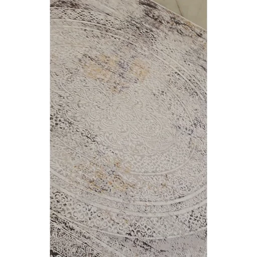 فرشینه هازان ترک طرح وینتیج سفید کد M325 (پس کرایه) فرشینه هازان ترک طرح وینتیج سفید کد M325 (پس کرایه) - Image 4