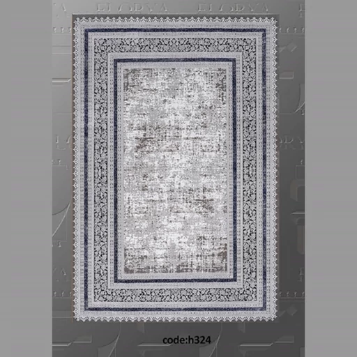 فرش ماشینی چاپی | فرشینه هازان ترک طوسی سرمه ای h324(پس کرایه) فرش ماشینی چاپی | فرشینه هازان ترک طوسی سرمه ای h324(پس کرایه) - Image 4
