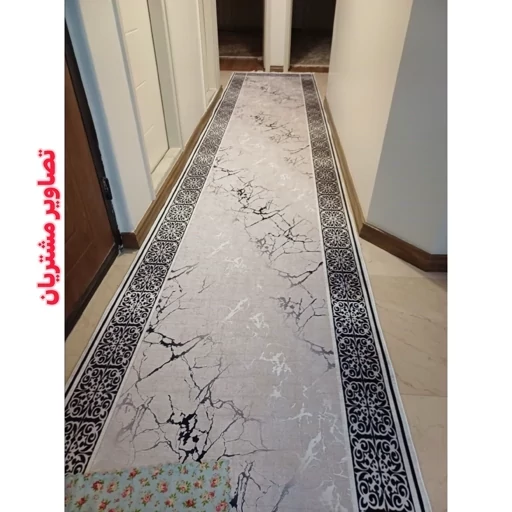 فرش ماشینی چاپی | فرشینه هازان ترک مدرن طوسی نقره ای (پس کرایه) فرش ماشینی چاپی | فرشینه هازان ترک مدرن طوسی نقره ای (پس کرایه) - Image 7