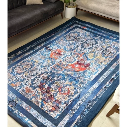 فرشینه هازان ترک آبی مدرن کدh395 (پس کرایه) فرشینه هازان ترک آبی مدرن کدh395 (پس کرایه)