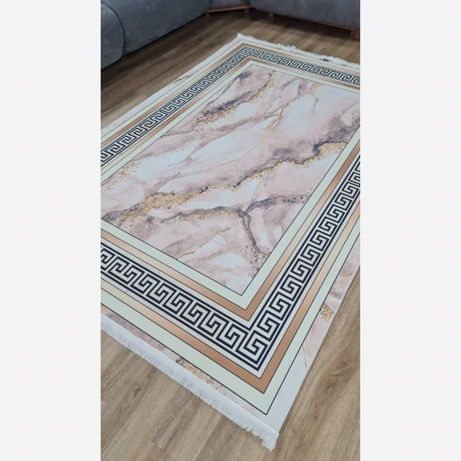 فرش ماشینی چاپی | فرشینه مخمل طرح ماربل (پس کرایه) فرش ماشینی چاپی | فرشینه مخمل طرح ماربل (پس کرایه) - Image 6