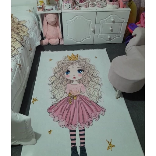 فرش کودک دخترانه مخمل تُرک ضد پرز و ضد حساسیت کد C127 (پس کرایه) فرش کودک دخترانه مخمل تُرک ضد پرز و ضد حساسیت کد C127 (پس کرایه) - Image 8