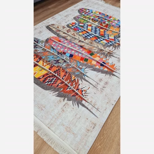 فرش کناره و فرش راهرو جنس مخمل تُرک طرح پَر کد h261 (پس کرایه) فرش کناره و فرش راهرو جنس مخمل تُرک طرح پَر کد h261 (پس کرایه) - Image 11