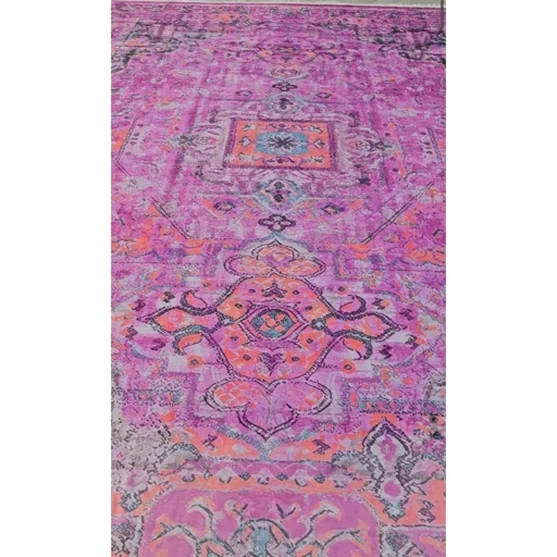 فرشینه هازان ترک صورتی وینتیج مدرن کد M193 (پس کرایه) فرشینه هازان ترک صورتی وینتیج مدرن کد M193 (پس کرایه) - Image 7