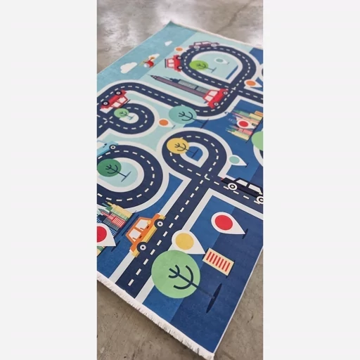 فرشینه کودک هازان ترک طرح جاده کد C132 (پس کرایه) فرشینه کودک هازان ترک طرح جاده کد C132 (پس کرایه) - Image 6