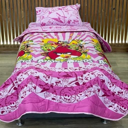 ست فانتزی روتختی 4 تیکه طرح انگری بردز (پس کرایه) ست فانتزی روتختی 4 تیکه طرح انگری بردز (پس کرایه)
