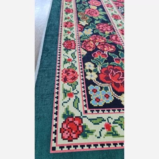 فرش ماشینی چاپی | فرشینه مخمل طرح ابریشمی 02 (پس کرایه) فرش ماشینی چاپی | فرشینه مخمل طرح ابریشمی 02 (پس کرایه) - Image 3