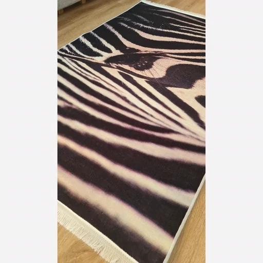 فرش ماشینی چاپی | فرشینه هازان ترک طرح گورخر (پس کرایه) فرش ماشینی چاپی | فرشینه هازان ترک طرح گورخر (پس کرایه) - Image 3