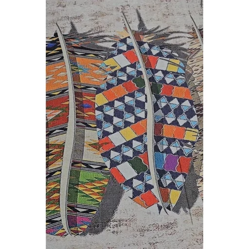 فرش کناره و فرش راهرو جنس مخمل تُرک طرح پَر کد h261 (پس کرایه) فرش کناره و فرش راهرو جنس مخمل تُرک طرح پَر کد h261 (پس کرایه) - Image 8