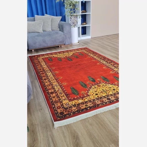 فرشینه مخمل قشقایی طرح سنتی لاکی (پس کرایه) فرشینه مخمل قشقایی طرح سنتی لاکی (پس کرایه) - Image 7