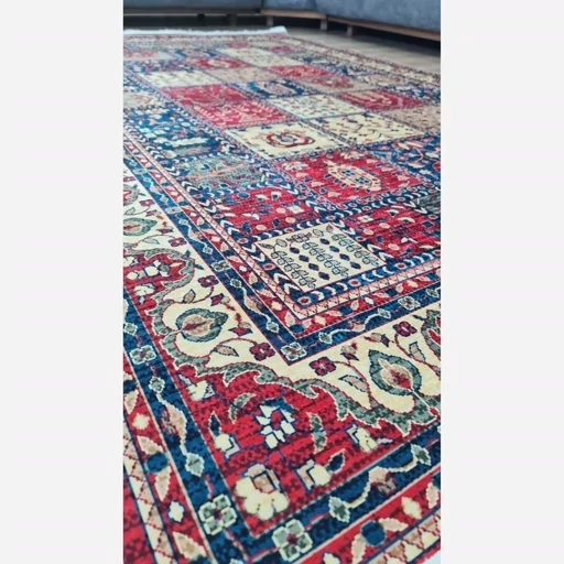 فرش ماشینی چاپی | فرشینه هازان ترک طرح چهارخونه سنتی 024 (پس کرایه) فرش ماشینی چاپی | فرشینه هازان ترک طرح چهارخونه سنتی 024 (پس کرایه) - Image 4