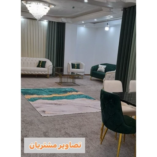 فرش ماشینی چاپی | فرشینه هازان ترک طرح سنگ سبز (پس کرایه) فرش ماشینی چاپی | فرشینه هازان ترک طرح سنگ سبز (پس کرایه) - Image 5