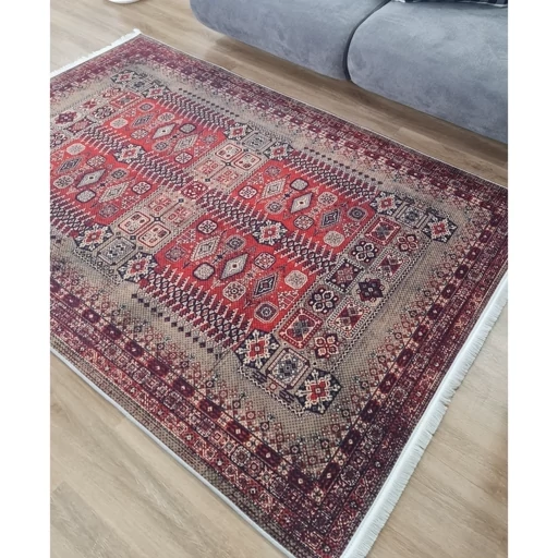 فرش ماشینی چاپی | فرشینه هازان ترک طرح سنتی لاکی کد 156 (پس کرایه) فرش ماشینی چاپی | فرشینه هازان ترک طرح سنتی لاکی کد 156 (پس کرایه) - Image 6