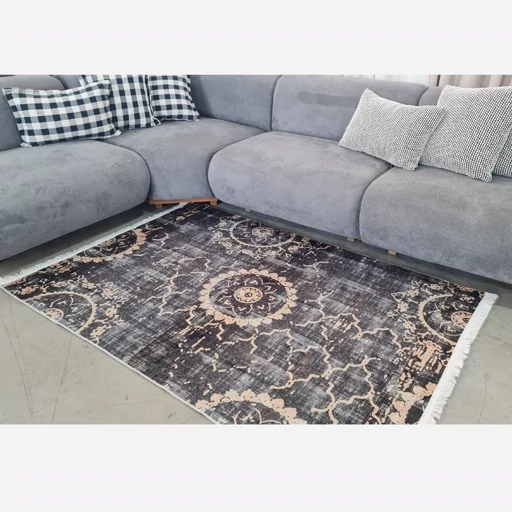 فرش ماشینی چاپی | فرشینه مخمل هازان ترک طرح مدرن (پس کرایه) فرش ماشینی چاپی | فرشینه مخمل هازان ترک طرح مدرن (پس کرایه) - Image 5