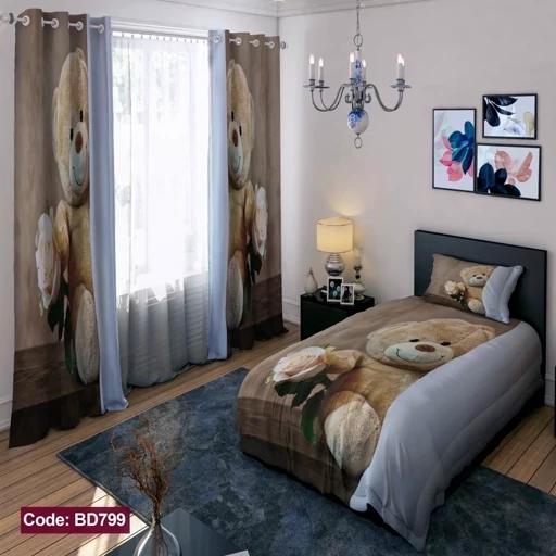 ست فانتزی روتختی چاپی پسرانه طرح تدی کد bd799 (پس کرایه) ست فانتزی روتختی چاپی پسرانه طرح تدی کد bd799 (پس کرایه)