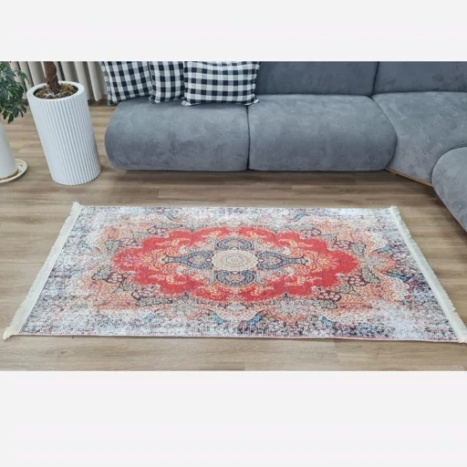 فرشینه مخمل شنل طرح سنتی وینتیج h236 (پس کرایه) فرشینه مخمل شنل طرح سنتی وینتیج h236 (پس کرایه) - Image 4