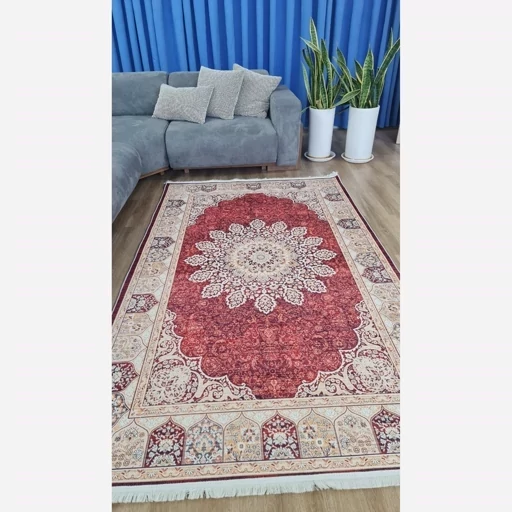 فرش ماشینی چاپی | فرشینه هازان ترک طرح سنتی A174 (پس کرایه) فرش ماشینی چاپی | فرشینه هازان ترک طرح سنتی A174 (پس کرایه) - Image 3