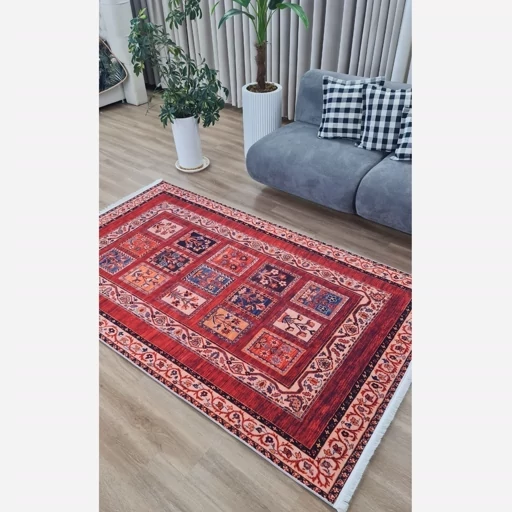 فرش ماشینی چاپی | فرشینه هازان ترک طرح سنتی لاکی کد 092 (پس کرایه) فرش ماشینی چاپی | فرشینه هازان ترک طرح سنتی لاکی کد 092 (پس کرایه) - Image 8