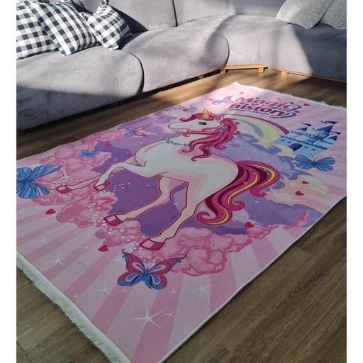 فرش کودک هازان ترک طرح اسب تک شاخ صورتی C147 (پس کرایه) فرش کودک هازان ترک طرح اسب تک شاخ صورتی C147 (پس کرایه) - Image 4