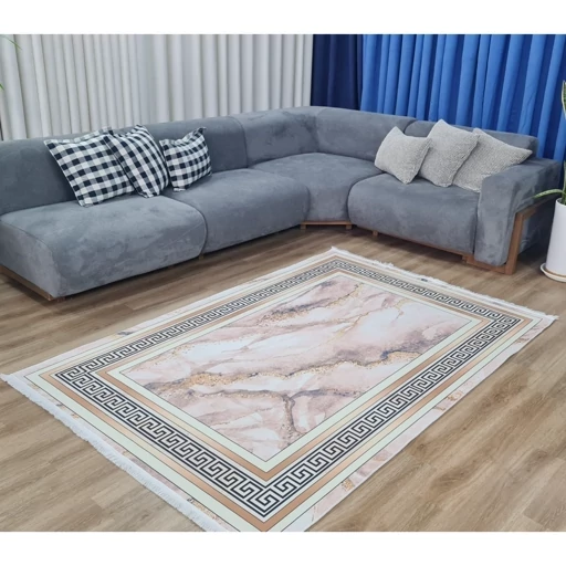 فرش ماشینی چاپی | فرشینه مخمل طرح ماربل (پس کرایه) فرش ماشینی چاپی | فرشینه مخمل طرح ماربل (پس کرایه) - Image 3