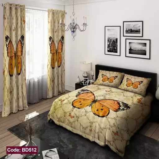 ست فانتزی روتختی 6 تیکه شامل لحاف ملافه کشدار 2 عدد روبالشی کد BD512 (پس کرایه) ست فانتزی روتختی 6 تیکه شامل لحاف ملافه کشدار 2 عدد روبالشی کد BD512 (پس کرایه)