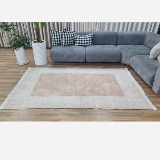 فرش ماشینی چاپی | فرشینه هازان ترک طرح کرم کد h459(پس کرایه) فرش ماشینی چاپی | فرشینه هازان ترک طرح کرم کد h459(پس کرایه) - Image 5
