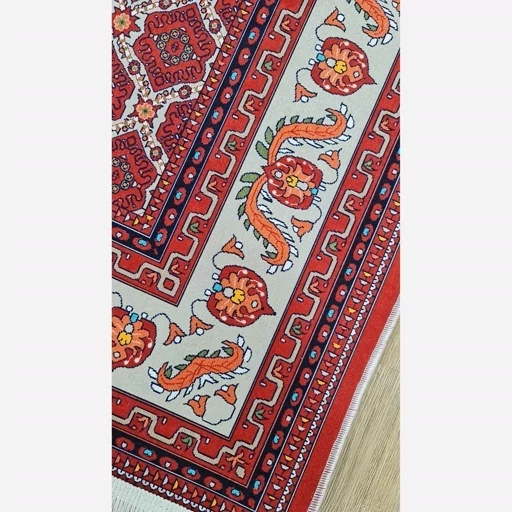 فرش ماشینی چاپی | فرشینه هازان ترک طرح ترکمن لاکی 122 (پس کرایه) فرش ماشینی چاپی | فرشینه هازان ترک طرح ترکمن لاکی 122 (پس کرایه) - Image 9