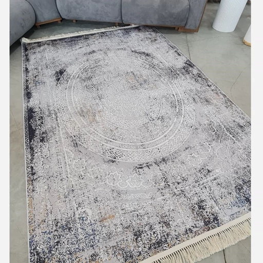 فرشینه هازان ترک طرح وینتیج سفید کد M325 (پس کرایه) فرشینه هازان ترک طرح وینتیج سفید کد M325 (پس کرایه)