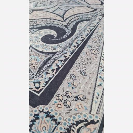 فرش ماشینی چاپی | فرشینه هازان ترک طرح سنتی طوسی کد 160 (پس کرایه) فرش ماشینی چاپی | فرشینه هازان ترک طرح سنتی طوسی کد 160 (پس کرایه) - Image 4
