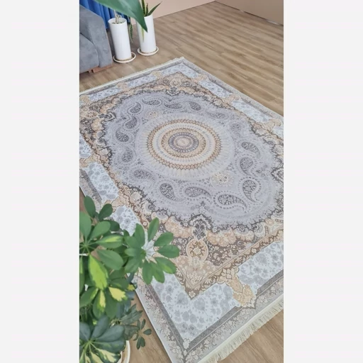فرش ماشینی چاپی | فرشینه هازان ترک طرح ابریشمی (پس کرایه) فرش ماشینی چاپی | فرشینه هازان ترک طرح ابریشمی (پس کرایه) - Image 11
