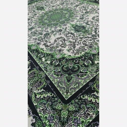 فرش ماشینی چاپی | فرشینه هازان ترک زمینه سبز و سفید کد h556 (پس کرایه) فرش ماشینی چاپی | فرشینه هازان ترک زمینه سبز و سفید کد h556 (پس کرایه) - Image 7