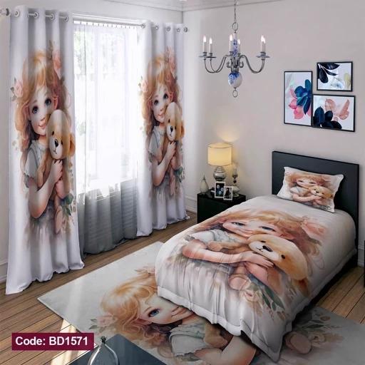 ست فانتزی رو تختی چاپی دخترانه عروسک bd1571 (پس کرایه) ست فانتزی رو تختی چاپی دخترانه عروسک bd1571 (پس کرایه)