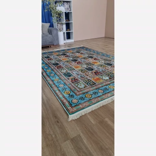 فرشینه هازان ترک طرح سنتی خشتی (پس کرایه) فرشینه هازان ترک طرح سنتی خشتی (پس کرایه) - Image 7