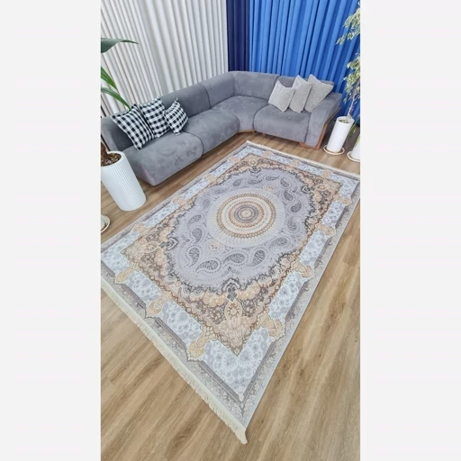 فرش ماشینی چاپی | فرشینه هازان ترک طرح ابریشمی (پس کرایه) فرش ماشینی چاپی | فرشینه هازان ترک طرح ابریشمی (پس کرایه) - Image 10