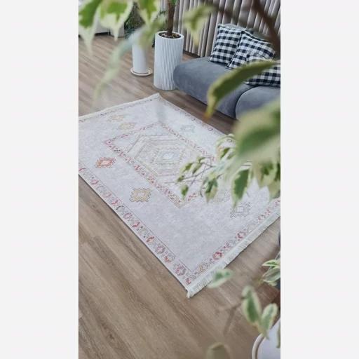 فرش ماشینی چاپی | فرشینه هازان ترک طرح سنتی کد M126 (پس کرایه) فرش ماشینی چاپی | فرشینه هازان ترک طرح سنتی کد M126 (پس کرایه) - Image 5