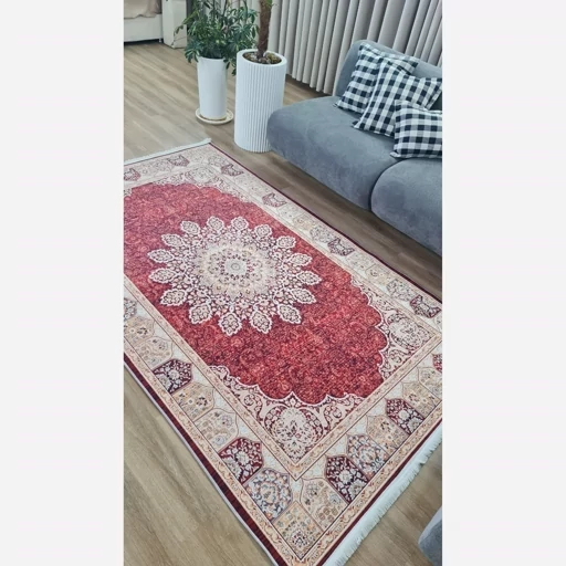 فرش ماشینی چاپی | فرشینه هازان ترک طرح سنتی A174 (پس کرایه) فرش ماشینی چاپی | فرشینه هازان ترک طرح سنتی A174 (پس کرایه) - Image 5