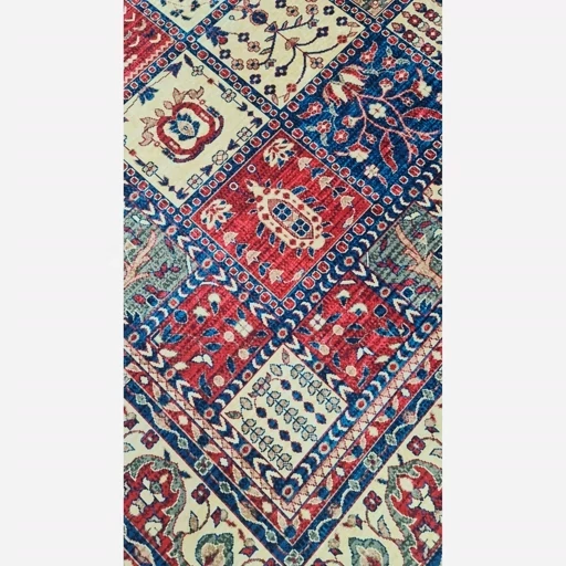 فرش ماشینی چاپی | فرشینه هازان ترک طرح چهارخونه سنتی 024 (پس کرایه) فرش ماشینی چاپی | فرشینه هازان ترک طرح چهارخونه سنتی 024 (پس کرایه) - Image 3