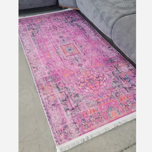 فرشینه هازان ترک صورتی وینتیج مدرن کد M193 (پس کرایه) فرشینه هازان ترک صورتی وینتیج مدرن کد M193 (پس کرایه) - Image 9