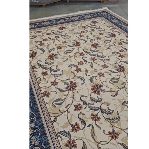 فرشینه هازان ترک سنتی کرم آبی کد O134 (پس کرایه) فرشینه هازان ترک سنتی کرم آبی کد O134 (پس کرایه)